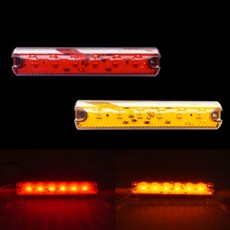 소리 12V-24V 6LED 사이드등SL-38 차폭등 화물차 램프, 레드, 24V레드