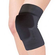ECM + 디앤엠 897 충격흡수무릎보호대T자형상기억패드 무릎아대T자형상무릎관절보호대 [C/N :1653A+FF31], 블랙 L