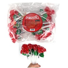 러블리캔디 36gx30개 장미사탕 캔디 막대사탕, 1.08kg, 1개