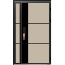 단열현관문 리젠도어705 전원주택 펜션 열관류율 1.05, 양소대, 남마없음, BL(블랙), 1개