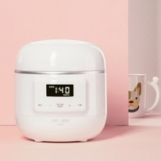 뉴타임즈4 슬로우쿠커 전기 에그쿠커 소형전자찜솥에 국물 끓이고 국솥 끓이면 전기소졸임 XZ04 A22, 화이트