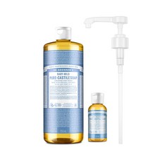 닥터브로너스 캐스틸 솝 950ml+60ml+펌프 세트 12종 택1, 베이비 950ml+60ml+펌프