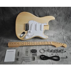 Diy 일렉트릭 기타 키트 st 스타일 basswood 바디 메이플 넥 핑거 보드 21 프렛