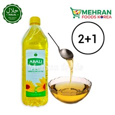 ABALI Refined Sunflower Oil 1ltr / 해바라기씨유, 3개, 1L