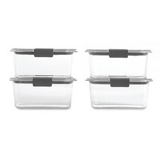 Rubbermaid 브릴리언스 샘방지 투명 식품 보관 용기 24피스 세트 BPA 프리, Set of 2 (4.7 Cup)