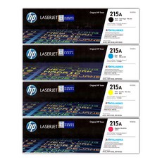 HP 정품토너 215A 4색 세트 W2310A W2311A W2312A W2313A, 1세트, 검정, 파랑, 노랑, 빨강