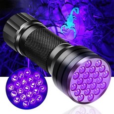 작업등 휴대용 미니 UV 손전등 LED 자외선 반려동물 소변 얼룩 감지기 울트라 바이올렛 검사 램프 도매, 1.Black, 1개