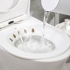 [로하니샵] 폴딩 좌욕기 수동 비데 임산부 치질 버블 접이식족욕기, 1개, 그레이