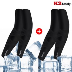 1+1 K2 safety 2x 쿨토시 자외선차단 팔토시 여름토시, 블랙, 2개 블랙+블랙, 1세트