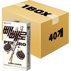 롯데제과 화이트쿠키 빼빼로 37g x 40개 x 1박스, 40세트