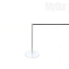 미니 차단봉 낮은 가이드라인 전시 갤러리 미술관 철제 흰색, 블랙1m, 1개