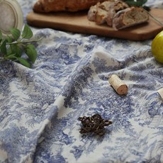 천아트 DTP 대폭15수린넨 바이오워싱 트왈드주이-네이비(d0258)