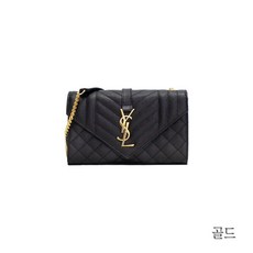 생로랑 엔벨로프 퀼팅 체인백(600195)