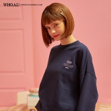 후아유 걸 - 등판 레터 맨투맨 WHMWA2302F