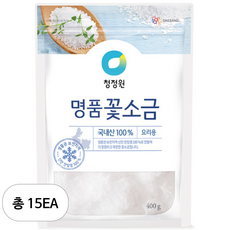 백앤 대상 청정원 명품 꽃소금, 15개, 400g