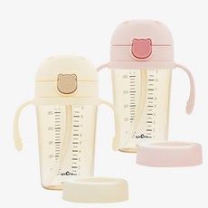 스펙트라 유아용 원터치 베베곰 빨대컵 250ml, 250ml 크림바니라 빨대컵, 1개