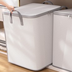 로얄리노 대용량 이불 옷 패브릭 정리함, 2개, 카키그레이