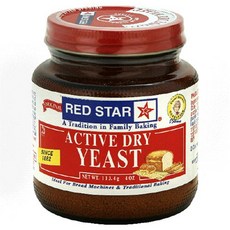 Red Star Active Dry Yeast 4-Ounce Jars (Pack of 3) Red Star 활성 건조 효모 4온스 병(3개 팩), 3개, 113g