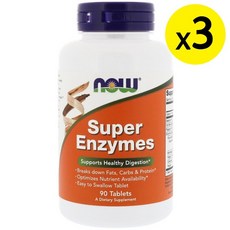 Now Foods 수퍼 효소 90정 3개, 선택, 상세설명참조