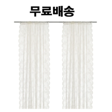 이케아 망사커튼 ALVINE SPETS, 화이트