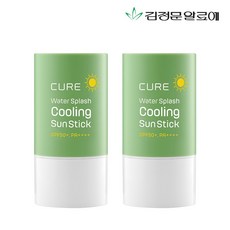 김정문알로에 큐어 쿨링 선스틱 23g 2개, 단일상품