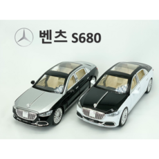 1:22 벤츠 마이바흐 bentz 다이캐스트 모형 다이케스트 GTR GTS AMG 완구 미니어쳐 피규어 자동차 장난감, 블랙&실버