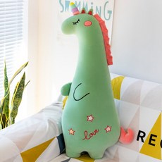 솜포함 바디필로우 대형 공룡 폭신폭신 유니콘인형, 그린_120cm