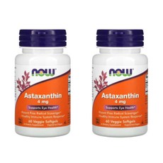 나우푸드 아스타잔틴 4mg 60베지 소프트젤 2통, 2개, 60개