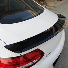 벤츠 C클래스 W205 15-18년형 ABS 리어 스포일러 윙 C63 C180 C200 C250 C260 4도어 카본 파이버 printed, Black