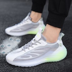 고 품질 칠 색 반사 망 면 통기 성 가 벼 운 운동화