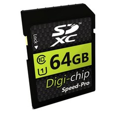 Digi Chip 64GB SDXC 클래스 10 메모리 카드 코닥 픽스프로 FZ55 FZ45 AZ901 AZ652 AZ405 AZ255 디지털 카메라용., 1개