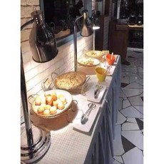 뷔페 할로겐 워머 음식 램프 보온기 업소용 조명 챠핑디쉬 푸드 전구 피자, 275W 레드 램프, 1개