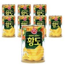 오뚜기 황도 통조림 반절, 400g, 8개