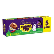 CADBURY CREME EGGS Milk Chocolate with Soft Fondant Center Eggs Easter Candy 1.2 oz Packs (5 cou, 5ea, 6oz