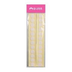 유니아트 1000 원형 찍찍이 15mm 흰색, 2개