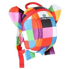 LittleLife 아기띠 힙시트 백효정 신생아 힙시트 리틀라이프 나비 유아용 배낭 안전 고삐 포함 18 x 14 x 23cm-90637, 단일옵션, 07.엘머 코끼리