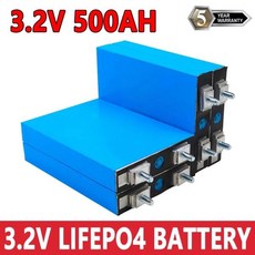 리튬 다리미 인산염 배터리 팩 DIY 태양열 충전식 전지 Lifepo4 3.2V 300Ah 400Ah 500Ah 12V 24V 36V 48V 빠른 배송, 한개옵션1, 1개, 1개입