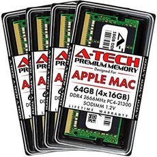해외1432384 A-Tech Components A-Tech 64GB Kit (4x16GB) DDR4 2666MHz 램 for Apple 2019 2020 iMac 27, One Size_One Color, 상세 설명 참조0, 상세 설명 참조0