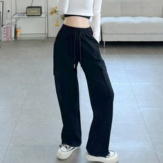 [당일출고] 수엠W 일자핏 vs 조거핏 허리밴딩 밑단 스트링 S205 투웨이카고P