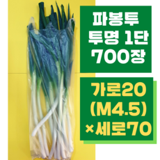 손잡이 파봉투 대파 흙파봉지 긴비닐봉지 투명 1단 700장, 700개