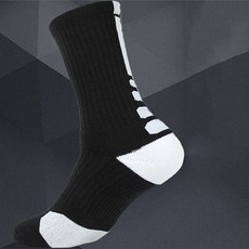 전문 농구 양말 두꺼운 수건 바닥 양말 남성 엘리트 양말 긴 튜브 야외 스포츠 높은 양말 제조 업체, 화이트 블랙, 평균 크기 40-45, 중국