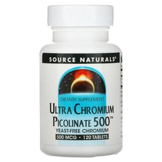 소스네츄럴스 울트라 크롬 피콜리네이트 500 mcg 120정, 1개