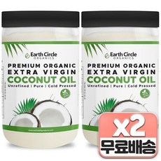 Earth Circle Organics 프리미엄 울트라 퓨어 엑스트라 버진 코코넛 오일 냉압착 베이킹 스무디 Premium Ultra Pure Extra Virgin Coconut, 4개, 940ml