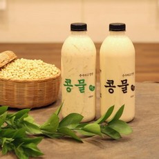 국내산 100% 진한 백태 콩물 + 우뭇 콩물, 2개, 1L