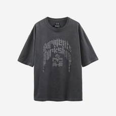 폴리테루 x 노매뉴얼 수베니어 오버다이드 티셔츠 차콜 - 24SS Polyteru Nomanual Souvenir Overdyed T-Shirt Charcoal 262321