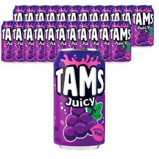 롯데 탐스 쥬시 포도 355ml X 24캔 탄산 음료수, 24개