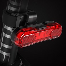 미란다 충전식 자전거 LED후미등 타원형/레드, 1개