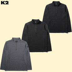 K2 [K2] 남성 겨울 그리드 집업 티셔츠 (KMW22295)