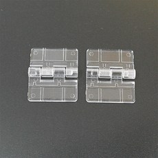 세모네모 아크릴 경첩 소형 30X25mm 2개입 투명 고리 수납장 가구 플라스틱 부자재 부속, 단품, 2개 - 아크릴경첩