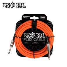 어니볼 플렉스 기타 케이블 6M 블루 오렌지 FLEX CABLE STRAIGHT/STRAIGHT 6M BLUE ORANGE, ORANGE (P06421), 1개